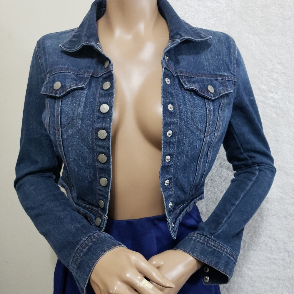 Highway Jean's denim crop jacket size S - Picture 3 of 8